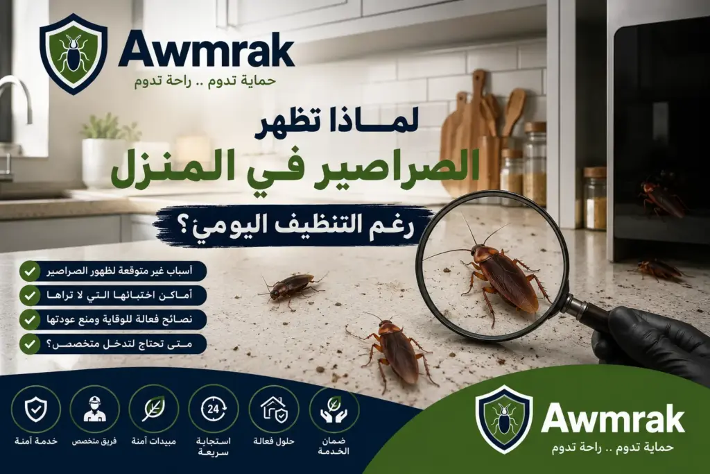 لماذا تظهر الصراصير في المنزل رغم التنظيف اليومي